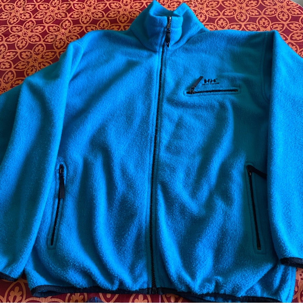 Vintage 2000s Y2K Helly Hansen Blue Zip Up Fleece Jacket Medium